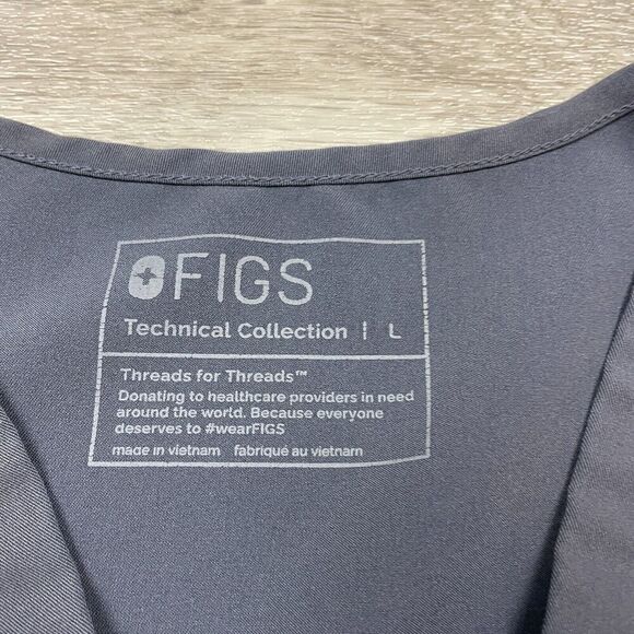 Figs Scrub Top Womens Large Gray Catarina Technical Collection - Picture 5 of 11